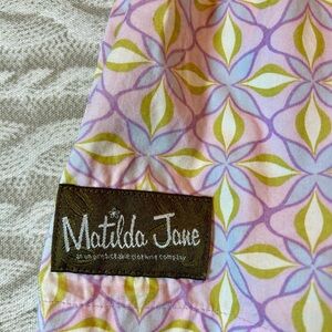 Matilda Jane Pink and Yellow Geometric Fabric